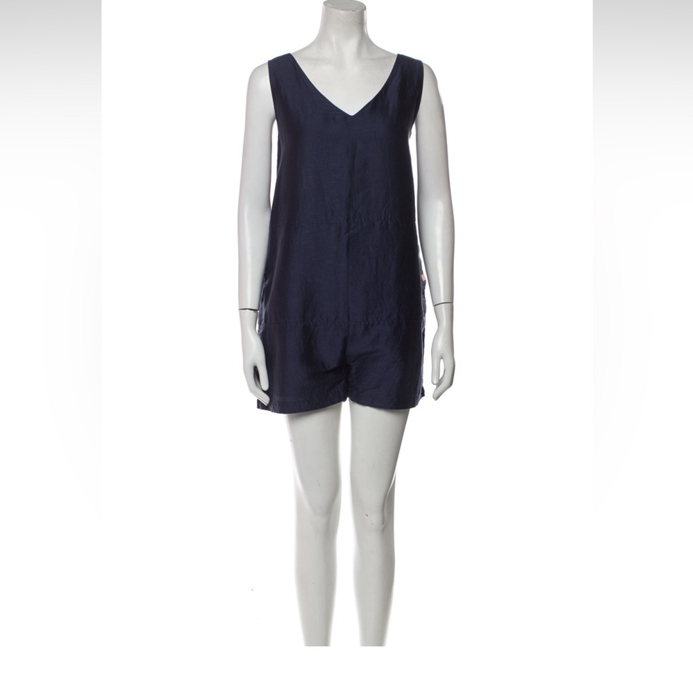 NWOT Lunya Resort Linen Silk Romper SZ XL